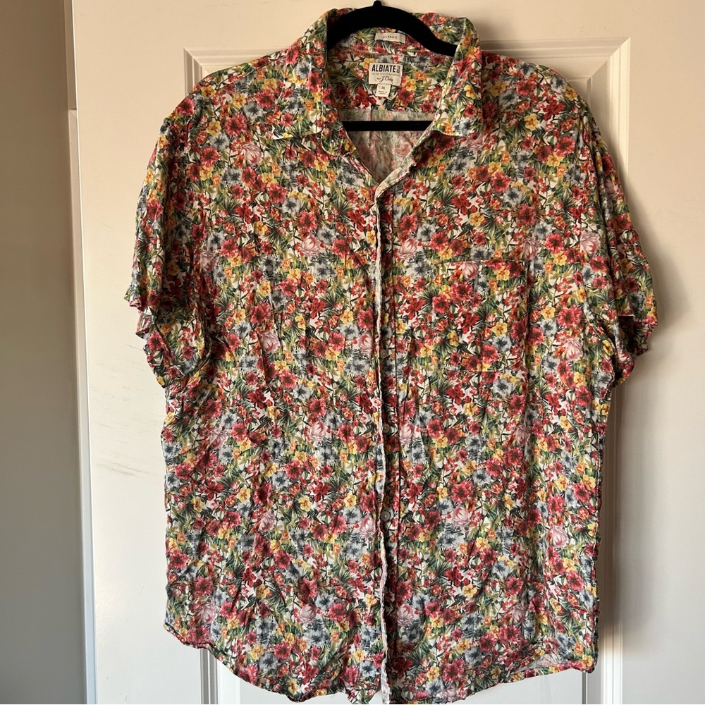 J. Crew Linen Men's Floral Shirt - Multicolor